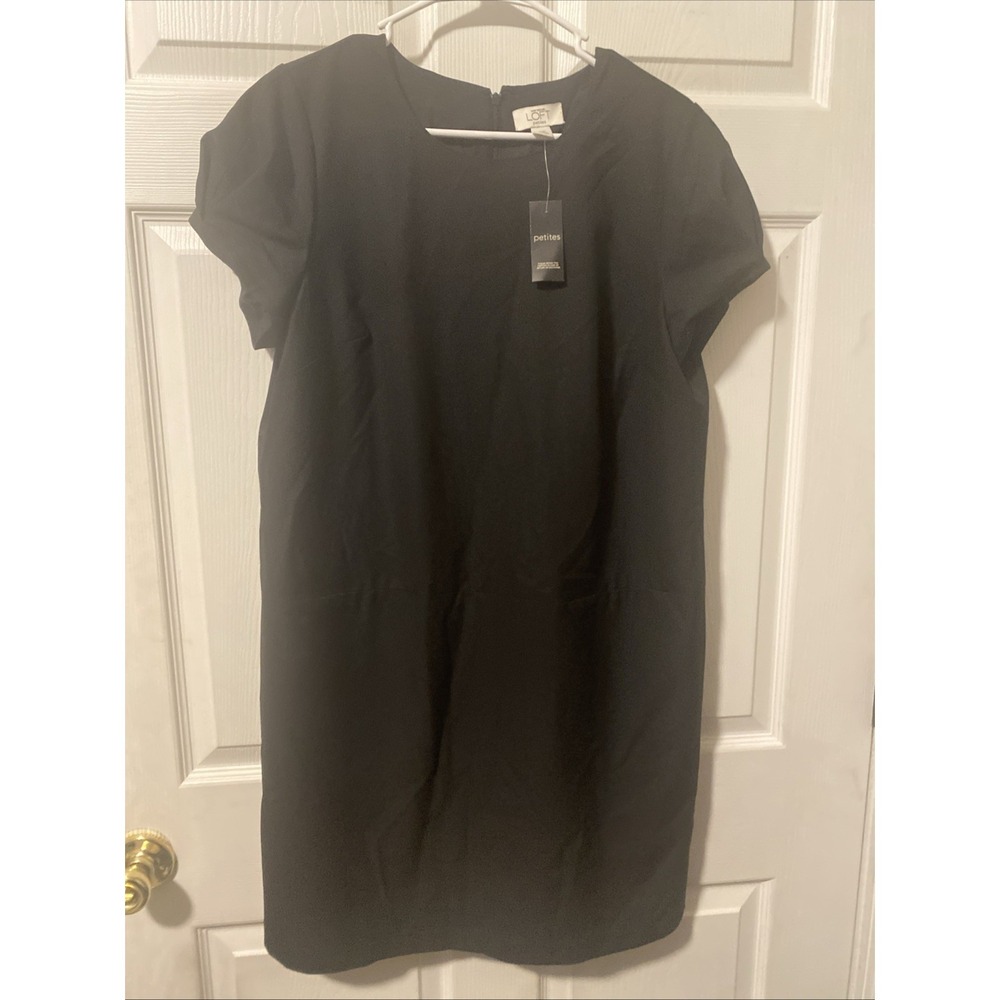 Ann Taylor Black Shift Silhouette w/ Cap Sleeves - Sz 16P